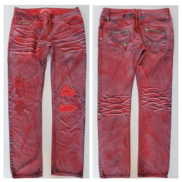 ROBIN'S JEAN Short Flap Slim Straight Jean